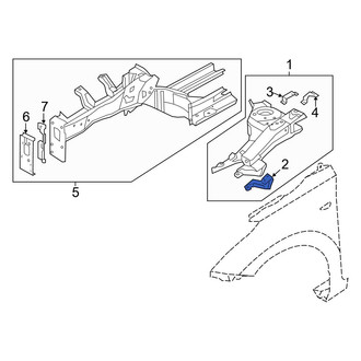 Hyundai OE - Front Left Fender Bracket