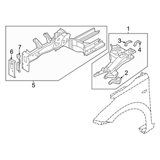 Hyundai OE - Fender - Structural Components & Rails (Sedan)