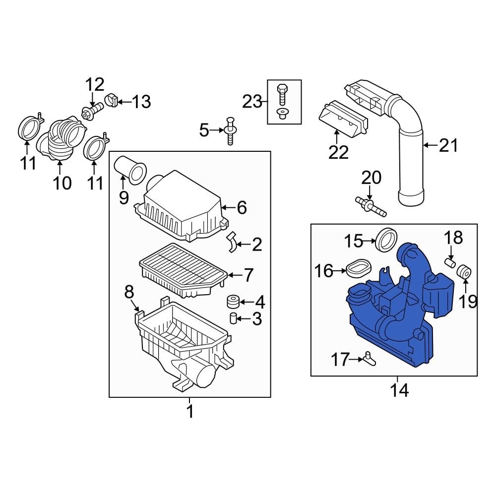 Hyundai Oe 23x3 Engine Air Intake Resonator