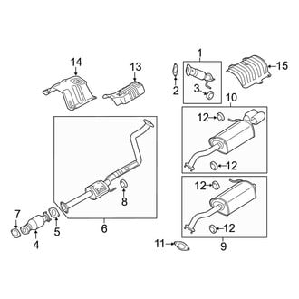 Hyundai OE - Exhaust System - Exhaust Components (USA, California Emissions), (GLS / Limited)
