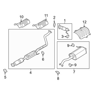 Hyundai OE - Exhaust System - Exhaust Components (USA, California Emissions), (2.0L)