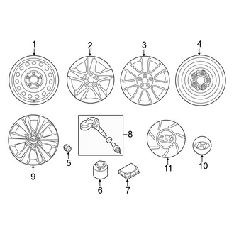 Hyundai OE - Wheels (USA Built), (Sedan)