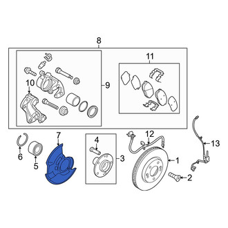 Hyundai OE - Front Right Brake Dust Shield