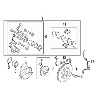 Hyundai OE - Front Suspension - Brake Components (GLS / Limited)