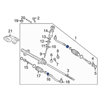 Hyundai OE - Inner Steering Tie Rod Nut