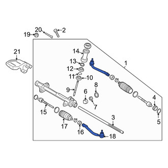 Hyundai OE - Inner Steering Tie Rod End