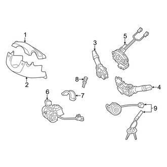 Hyundai OE - Steering Column - Shroud, Switches & Levers (Sedan)