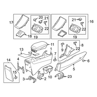 Hyundai OE - Center Console (USA Built, Console Components), (Sedan)