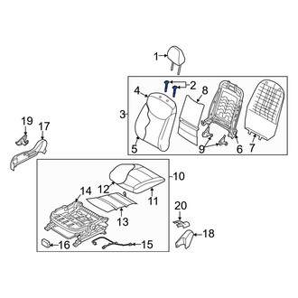 Hyundai OE - Front Left Inner Headrest Guide