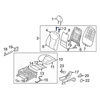 Hyundai OE - Front Left Inner Headrest Guide