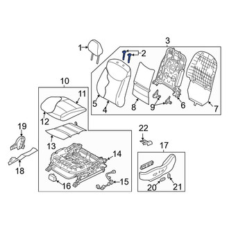 Hyundai OE - Front Left Inner Headrest Guide