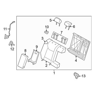 Hyundai OE - Seats & Tracks - Rear Seat Components (USA Built, 60% Seat Back), (GLS / Limited)