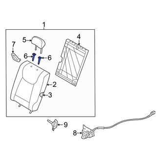 Hyundai OE - Rear Right Headrest Guide