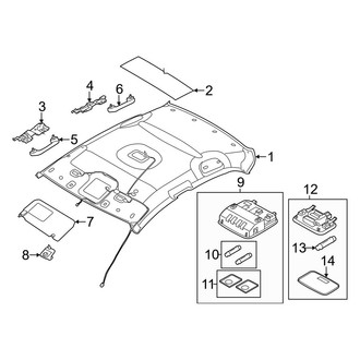 Hyundai OE - Roof - Interior Trim (W/O Sunroof, USA Built), (GLS / Limited)