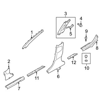 Hyundai OE - Pillars, Rocker & Floor - Interior Trim (USA Built), (GLS / Limited)