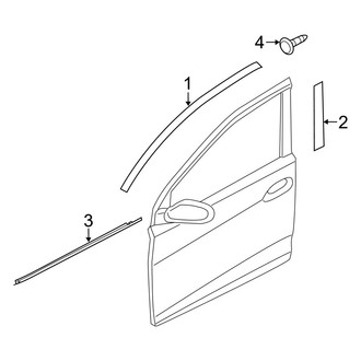 Hyundai OE - Front Door - Exterior Trim (GLS / Limited)