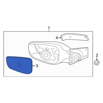 Hyundai OE - Front Left Door Mirror Glass