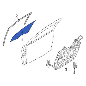 Hyundai OE - Front Left Door Glass
