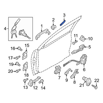 Hyundai OE - Left Exterior Door Handle Cover Gasket