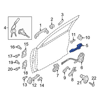 Hyundai OE - Front Left Exterior Door Handle Base