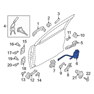 Hyundai OE - Front Left Door Latch Assembly