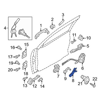 Hyundai OE - Left Door Latch Bracket