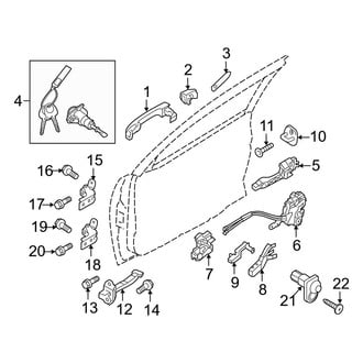 Hyundai OE - Front Door - Lock & Hardware (GLS / Limited)