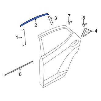 Hyundai OE - Front Left Forward Black Out Tape