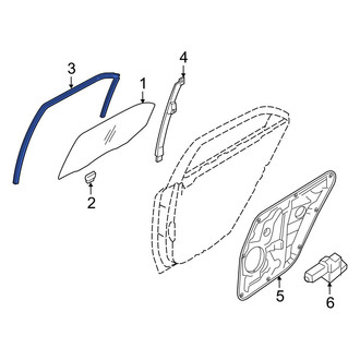 Hyundai OE - Rear Right Window Channel