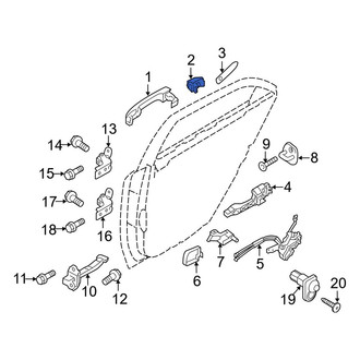 Hyundai OE - Rear Left Exterior Door Handle Cover