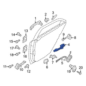 Hyundai OE - Rear Left Exterior Door Handle Base