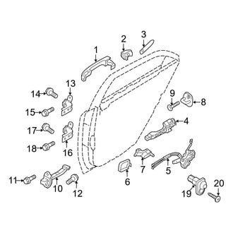 Hyundai OE - Rear Door - Lock & Hardware (GLS / Limited)