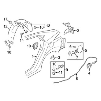 Hyundai OE - Quarter Panel & Components (USA Built), (GLS / Limited)