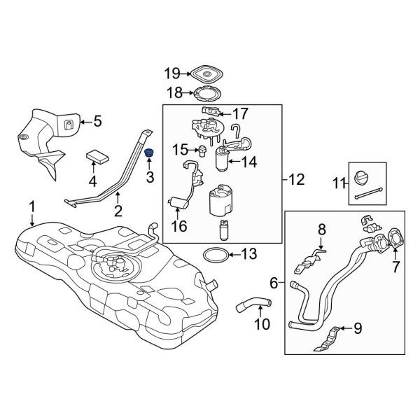 Fuel Tank Strap Nut