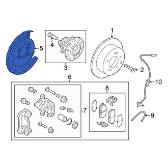 Hyundai OE - Rear Left Brake Dust Shield