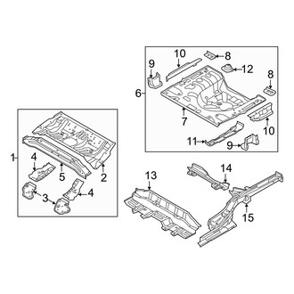 Hyundai OE - Rear Body & Floor - Floor & Rails (USA Built), (GLS / Limited)
