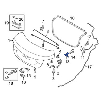 Hyundai OE - Rear Deck Lid Striker