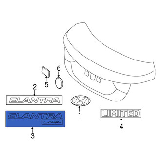 Hyundai OE - Rear Deck Lid Emblem