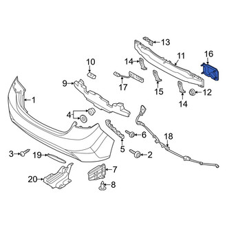 Hyundai OE - Left Bumper Impact Bar Bracket