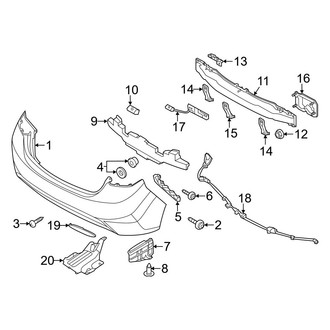 Hyundai OE - Rear Bumper - Bumper & Components (USA Built), (GLS / Limited)