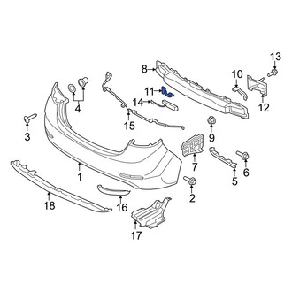 Hyundai OE - Lower Bumper Impact Bar Bracket