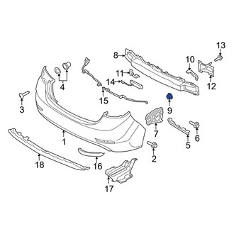 Hyundai OE - Bumper Impact Bar Nut