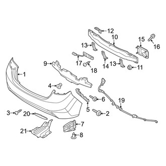 Hyundai OE - Rear Bumper - Bumper & Components (Korea Built), (GLS / Limited)