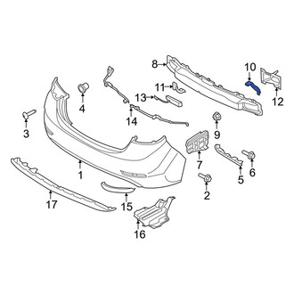 Hyundai OE - Right Upper Bumper Impact Bar Bracket