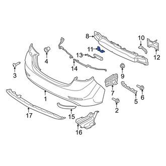 Hyundai OE - Lower Bumper Impact Bar Bracket