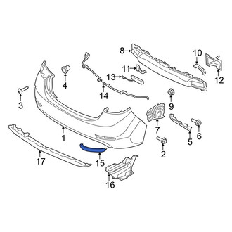 Hyundai OE - Rear Left Reflector Panel