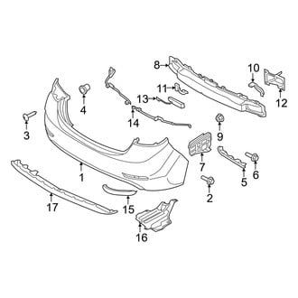 Hyundai OE - Rear Bumper - Bumper & Components (Korea Built), (Limited / SE / Sport / Value Edition)