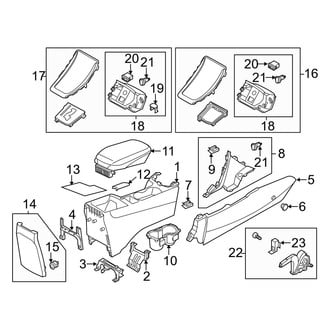 Hyundai OE - Center Console (Korea Built, Console Components), (Sedan)