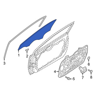 Hyundai OE - Front Left Door Glass