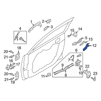 Hyundai OE - Left Door Latch Bracket